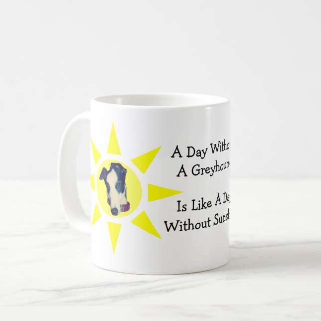 Mug Jour sans Greyhound mignon chien (Devant gauche)