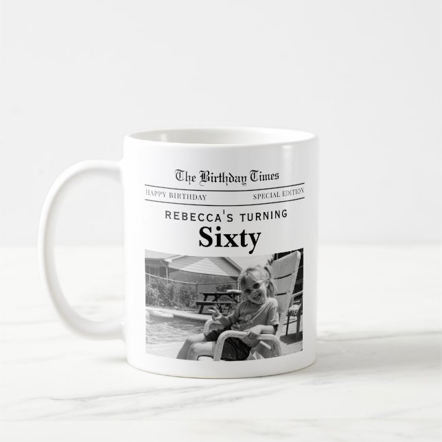 Mug Journal pour les 60 ans (Gauche)