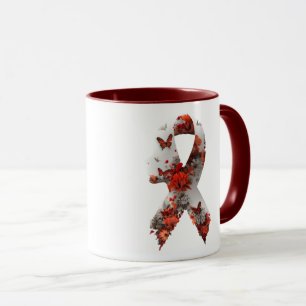 Mug Journée de sensibilisation au SSPT Design floral S