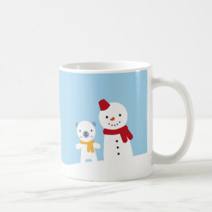 Mug Journée enneigée kawaii avec Noël de lapin et d'ou