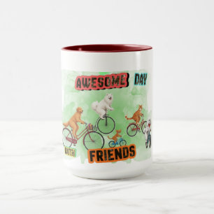 Mug Journée géniale avec des amis - Chiens et chats à