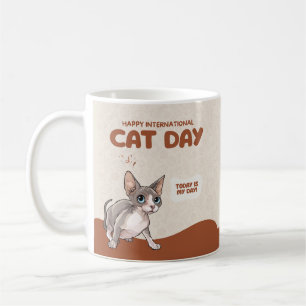 Mug Journée internationale de chat célébration Sphynx