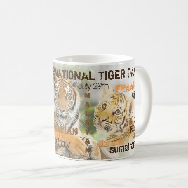 Mug Journée internationale du Tigre, 29 juillet, Art d (Devant droit)