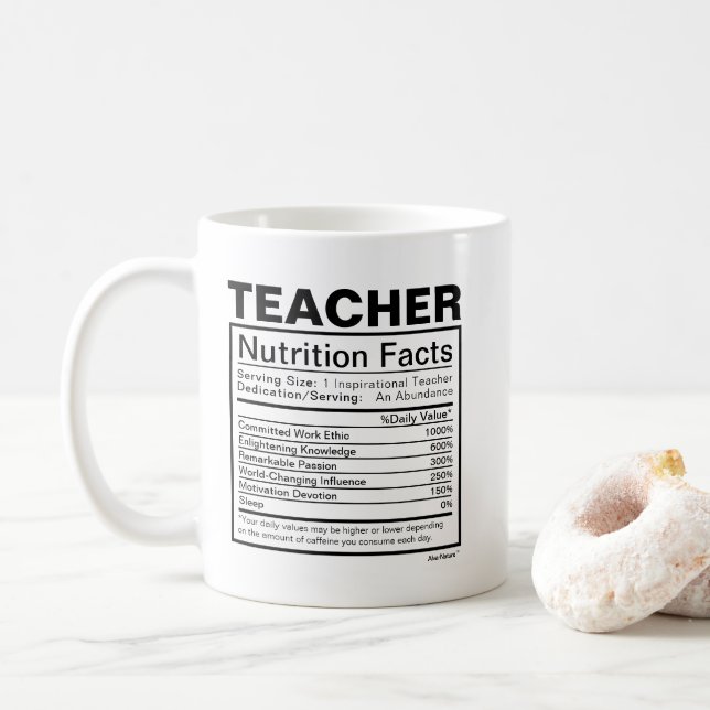 Mug Journée mondiale de l'enseignant, cadeaux d'appréc (Avec donut)