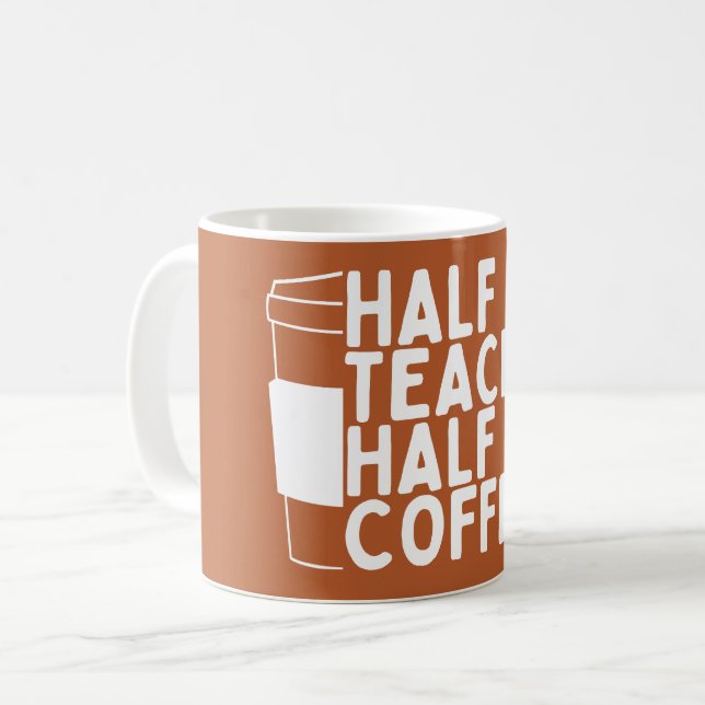 Mug Journée Mondiale des Enseignants Demi Enseignant D (Devant gauche)