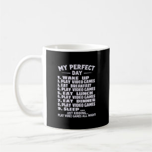 Mug journée parfaite jouer jeux vidéo t-shirt, gamer p