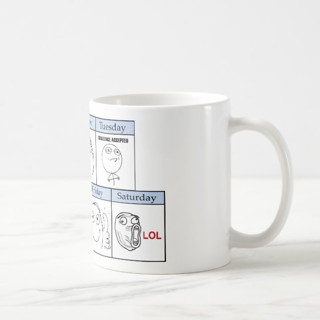 Mug Jours de la semaine Memes (Droite)