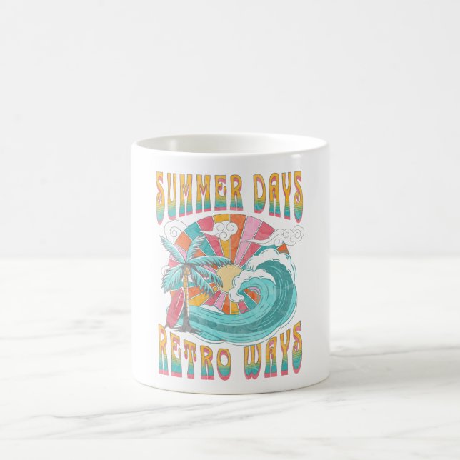 Mug Jours d'été, rétro façons conception de texte (Centre)