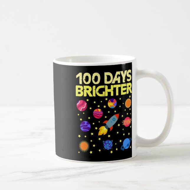 Mug Jours Plus Brighter 100e Jour D'Étoiles Scolaires  (Droite)