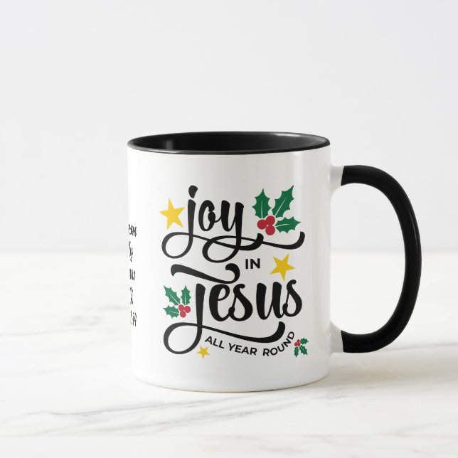 Mug JOY IN JESUS Personalized Christian Christmas (Droite)