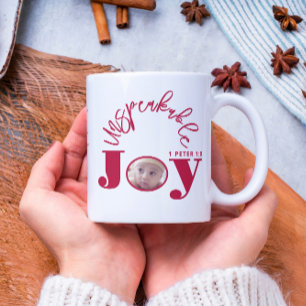 Mug Joy Inspirational Christian Red Photo Modern