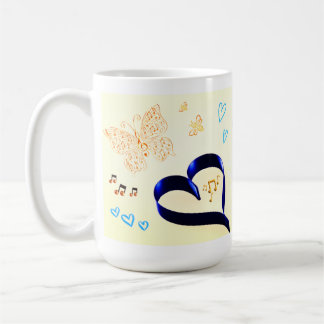 Mug Joy Matters - Music Cat - Butterfly & Bees Nature