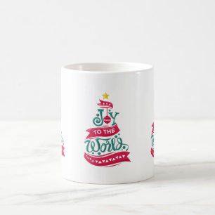 Mug Joy to the World Christmas Citation Typographie
