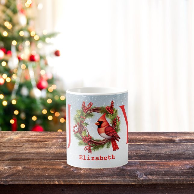 Mug Joy Watercolor Wreath + Red Cardinal | Nom (Simple yet beautiful, it's the perfect addition to any gift list. Get yours today!
)