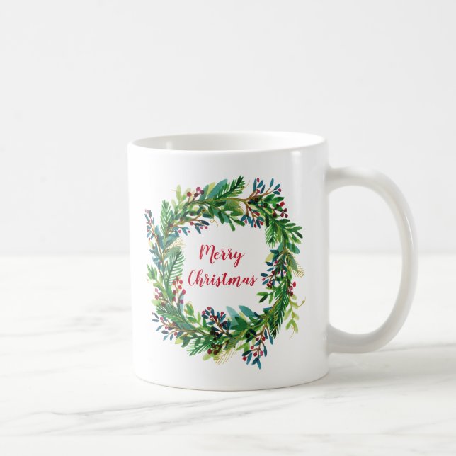 Mug Joyeuse couronne de Noël (Droite)