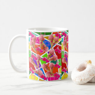 Mug Joyeuse crème glacée à la fraise d'anniversaire
