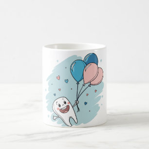 Mug Joyeuse dent de dessin avec ballons - Santé dentai