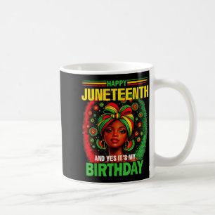 Mug Joyeuse fête de la juneteenth et oui c'est mon ann