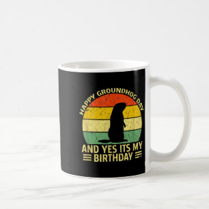 Mug Joyeuse fête de la marmotte Oui c'est mon annivers