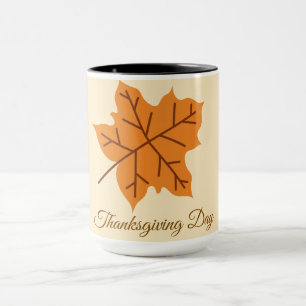 Mug Joyeuse fête de Thanksgiving, Saison d'automne, Mo