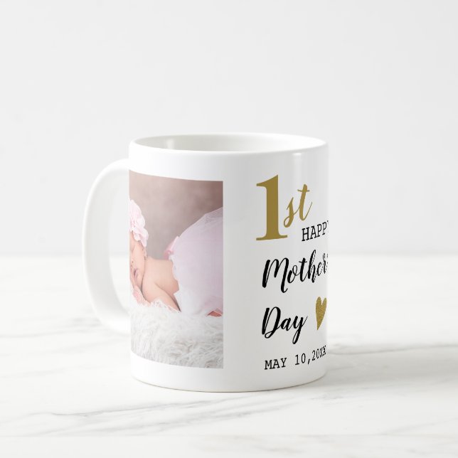 Mug Joyeuse fête des mères 2 Photo (Devant gauche)