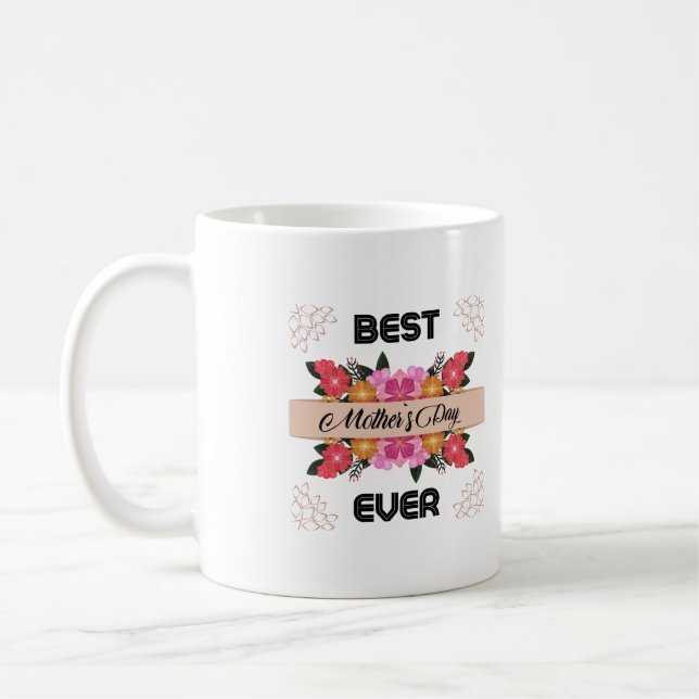 Mug Joyeuse Fête des mères avec T-shirt d'amour (Gauche)
