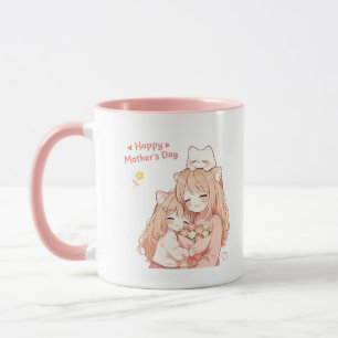 Mug Joyeuse Fête des Mères – Cadeau Chat Mignon &