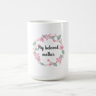 Mug Joyeuse fête des Mères – Conception de couronne fl
