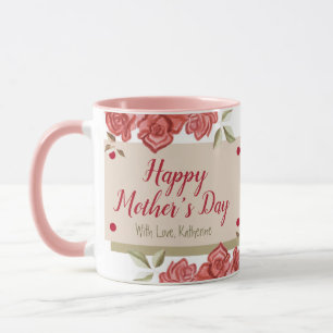 Mug Joyeuse fête des mères Floral Classic Roses Roses 