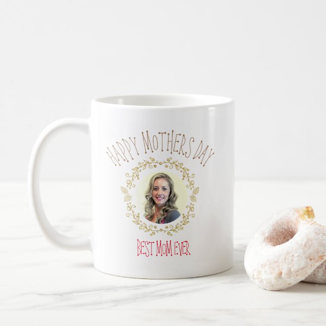 Mug Joyeuse Fête des mères Meilleure maman Jamais votr (Avec donut)