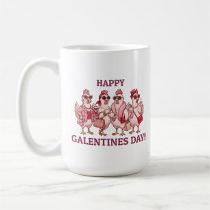 Mug Joyeuse Galentines Day Faction de poulets drôle Gl