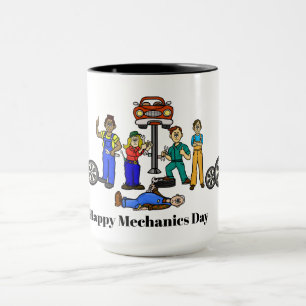 Mug Joyeuse journée de la mécanique - Homme et femme m