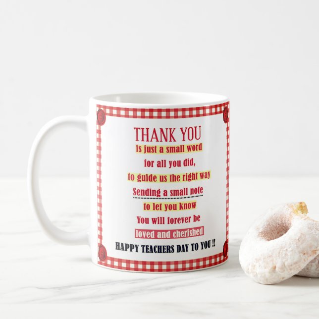 Mug Joyeuse Journée Des Enseignants Pour Vous (Avec donut)