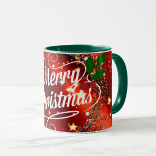 Mug Joyeuse parties scintillant de Noël et étincelante