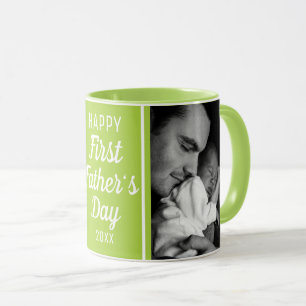 Mug Joyeuse première Fête des pères 2 Photo Lime Green