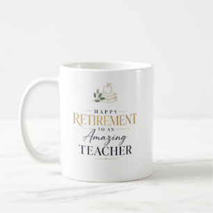 Mug Joyeuse retraite enseignant nom personnalisé