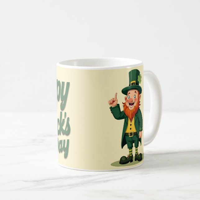 Mug Joyeuse Saint-Patrick Mignon Leprechaun (Devant droit)
