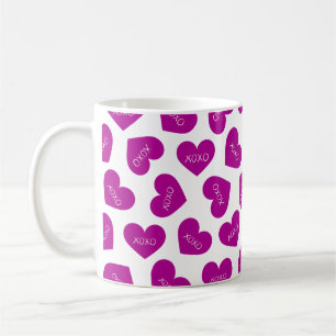 Mug Joyeuse Saint-Valentin Câlins et Bisous Moderne 
