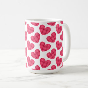 Mug Joyeuse Saint-Valentin chic cœurs roses
