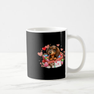 Mug Joyeuse Saint-Valentin Cœurs Mignon Teckel Chien A