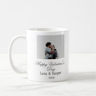 Mug Joyeuse Saint-Valentin couple photo moderne simple