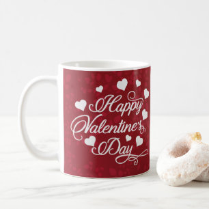 Mug Joyeuse Saint-Valentin Rouge Pailleté Élégant