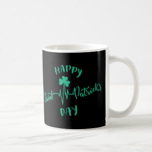 Mug Joyeuse St Patrick Day Battement de coeur trèfle