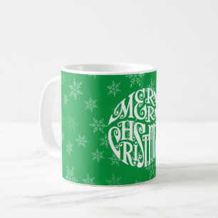 Mug Joyeuse typographie de Noël Joyeux voeux