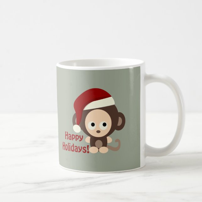 Mug Joyeuses fêtes ! Bébé singe (Droite)
