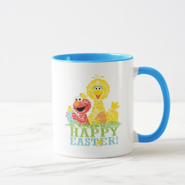 Mug Joyeuses Pâques d'Elmo et Big Bird (Droite)