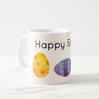Mug Joyeuses Pâques Œufs Pastel Élégant Crème Douce