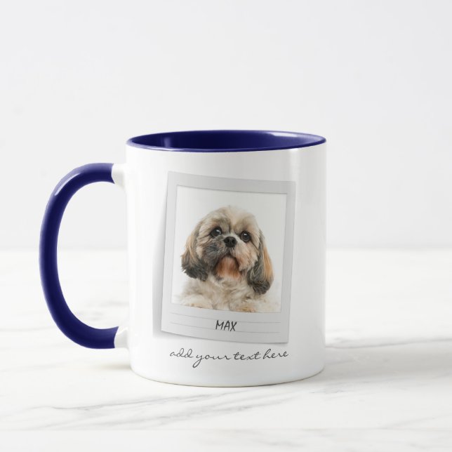 Mug Joyeuses vacances Animaux de compagnie Photo Chien (Gauche)