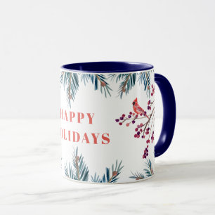 Mug Joyeuses vacances rustique moderne saisonnière Noë