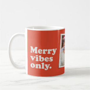 Mug Joyeuses vibes seulement fun rétro une photo Noël